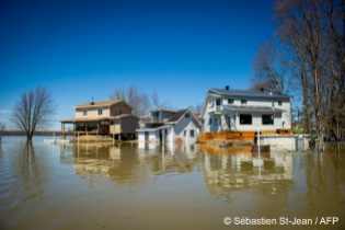 Floods in progress at Rigaud in the suburbs of Montreal, Quebec, Canada on Monday, April 22, 2019. PHOTO: SEBASTIEN ST-JEAN