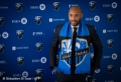 The Montreal Impact invites members of the media to meet new head coach Thierry Henry at a press conference at the Centre Nutrilait, in Montreal, Quebec, Canada, on Monday November 18, 2019. On this picture : Thierry Henry (Head Coach)